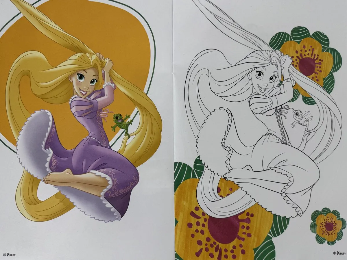 Disney Princess Kleurboek Tiana & Doornroosje - 32 Pagina's - Multicolor