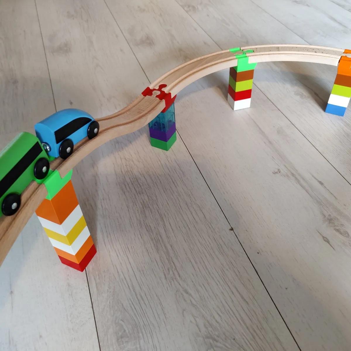 Duplo naar Houten Trein Adapter - Treinbaan upgrade - Biologisch afbreekbaar