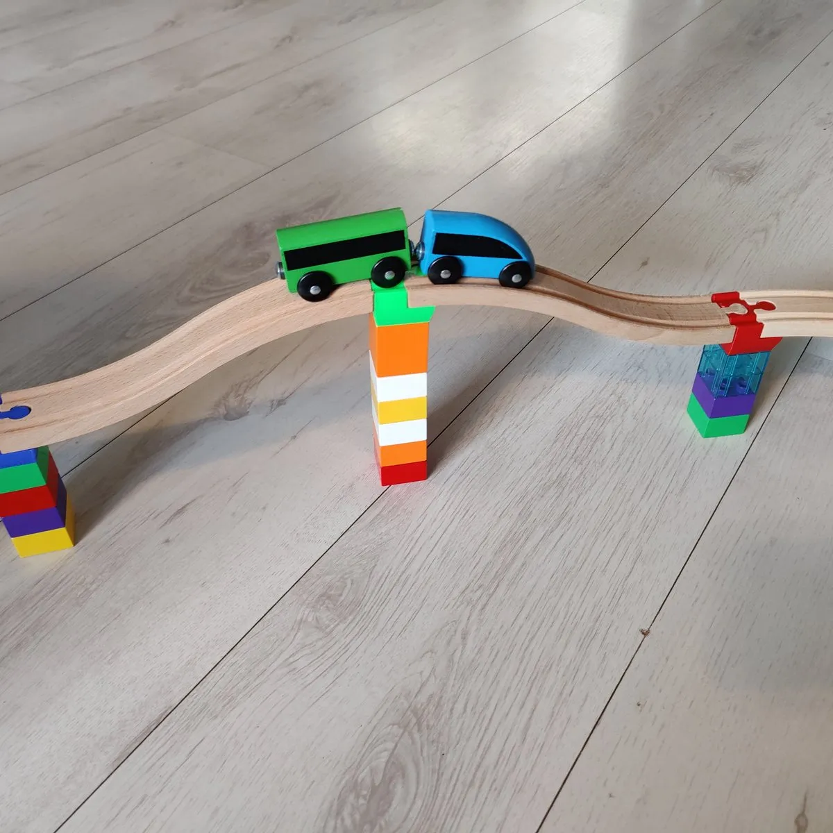 Duplo naar Houten Trein Adapter - Treinbaan upgrade - Biologisch afbreekbaar