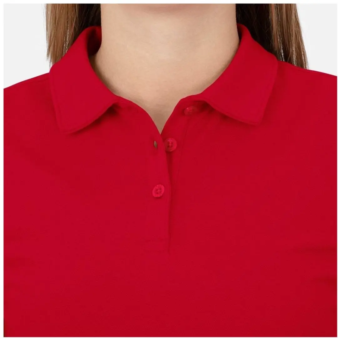 JAKO Organic Polo Stretch Dames - Rood Maat 46