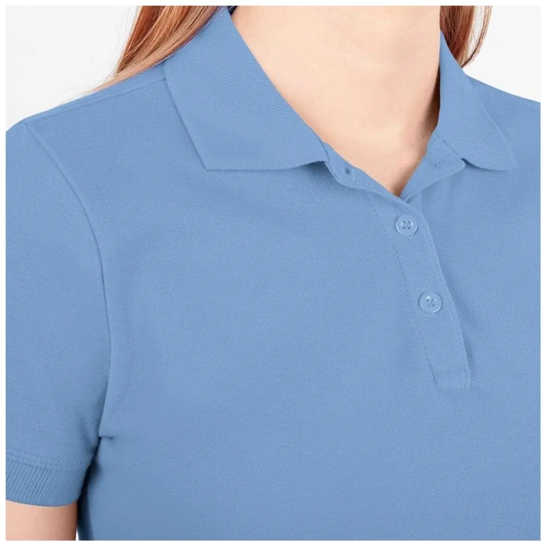 Jako Organic Polo Dames - IJsblauw Maat 44