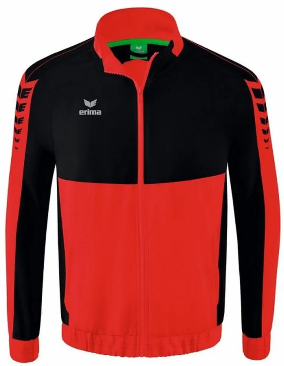 Erima Six Wings Presentatiejack Kinderen 140 - Zwart/Rood