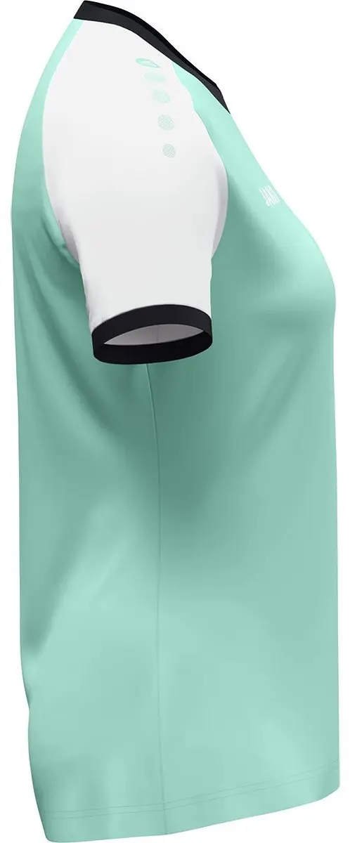 JAKO Dynamic Shirt Korte Mouw Dames - Munt/Wit/Marine S