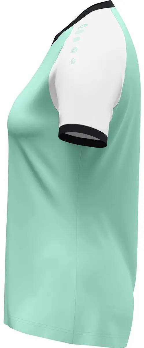 JAKO Dynamic Shirt Korte Mouw Dames - Munt/Wit/Marine S