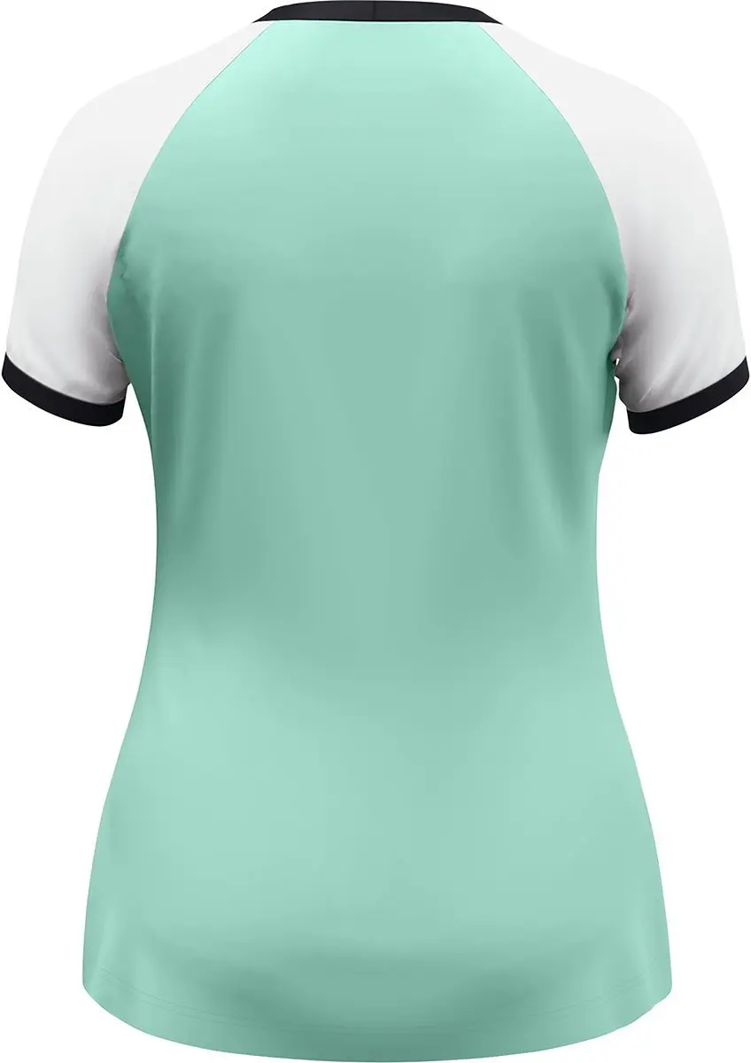 JAKO Dynamic Shirt Korte Mouw Dames - Munt/Wit/Marine S