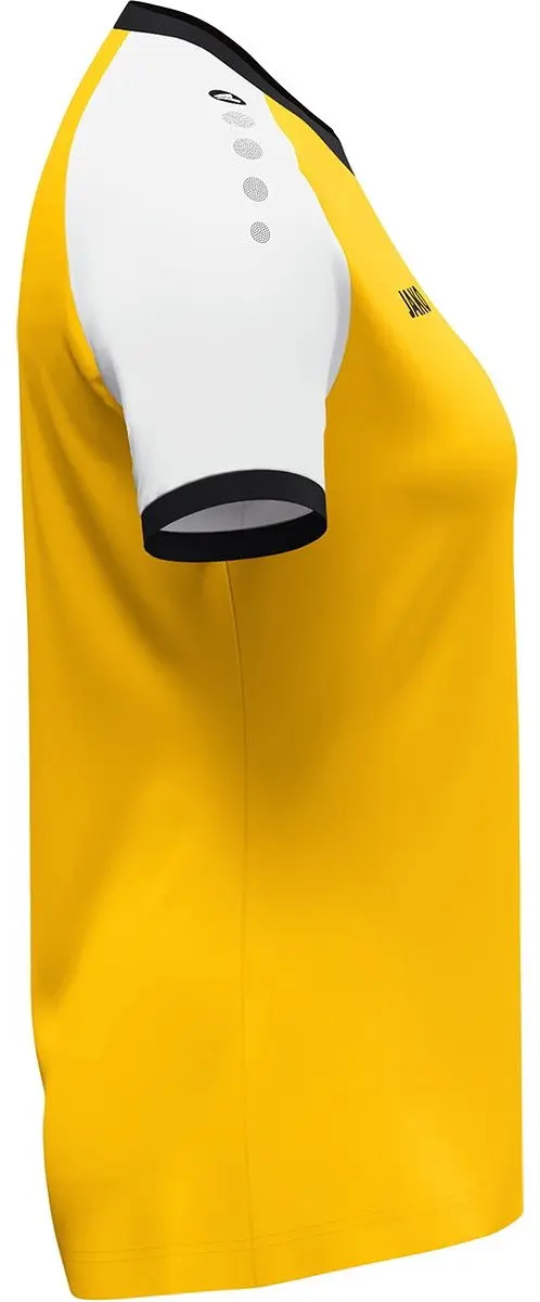 JAKO Dynamic Shirt Korte Mouw Dames M - Geel/Wit/Zwart