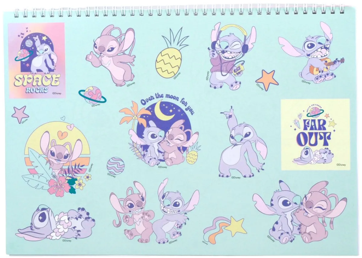 Disney Lilo & Stitch Spiraal Schetsboek A4 - 40 Pagina's