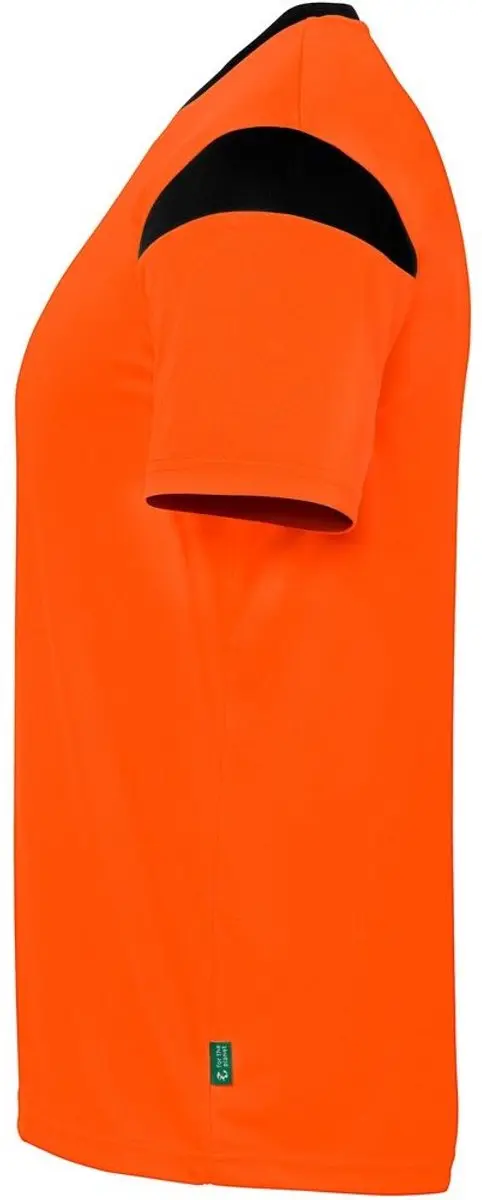 Uhlsport Squad 27 Heren Shirt Korte Mouw - Fluoro Oranje/Zwart 3XL