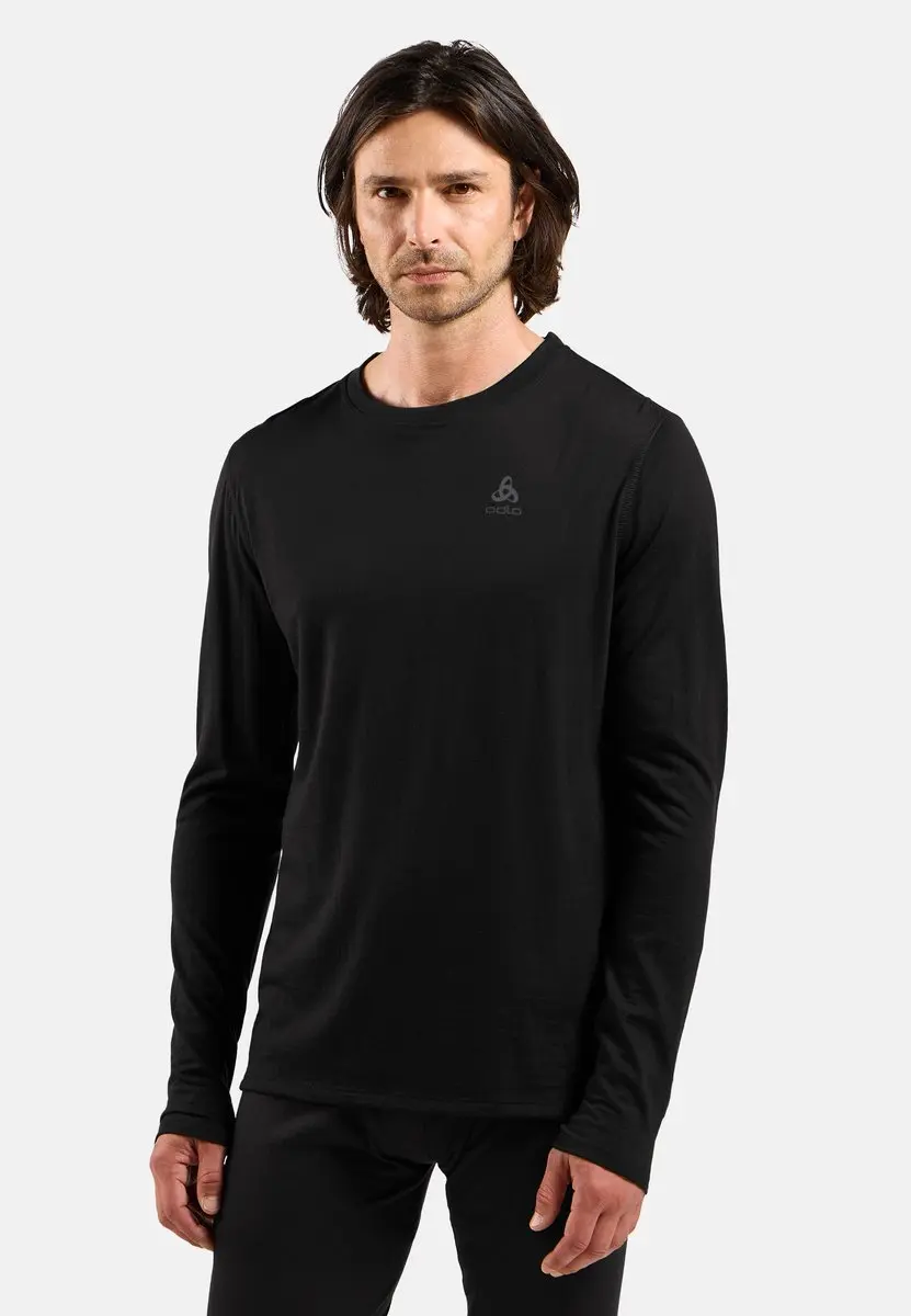 ODLO Natural Merino 160 Heren Shirt - Maat M - Zwart