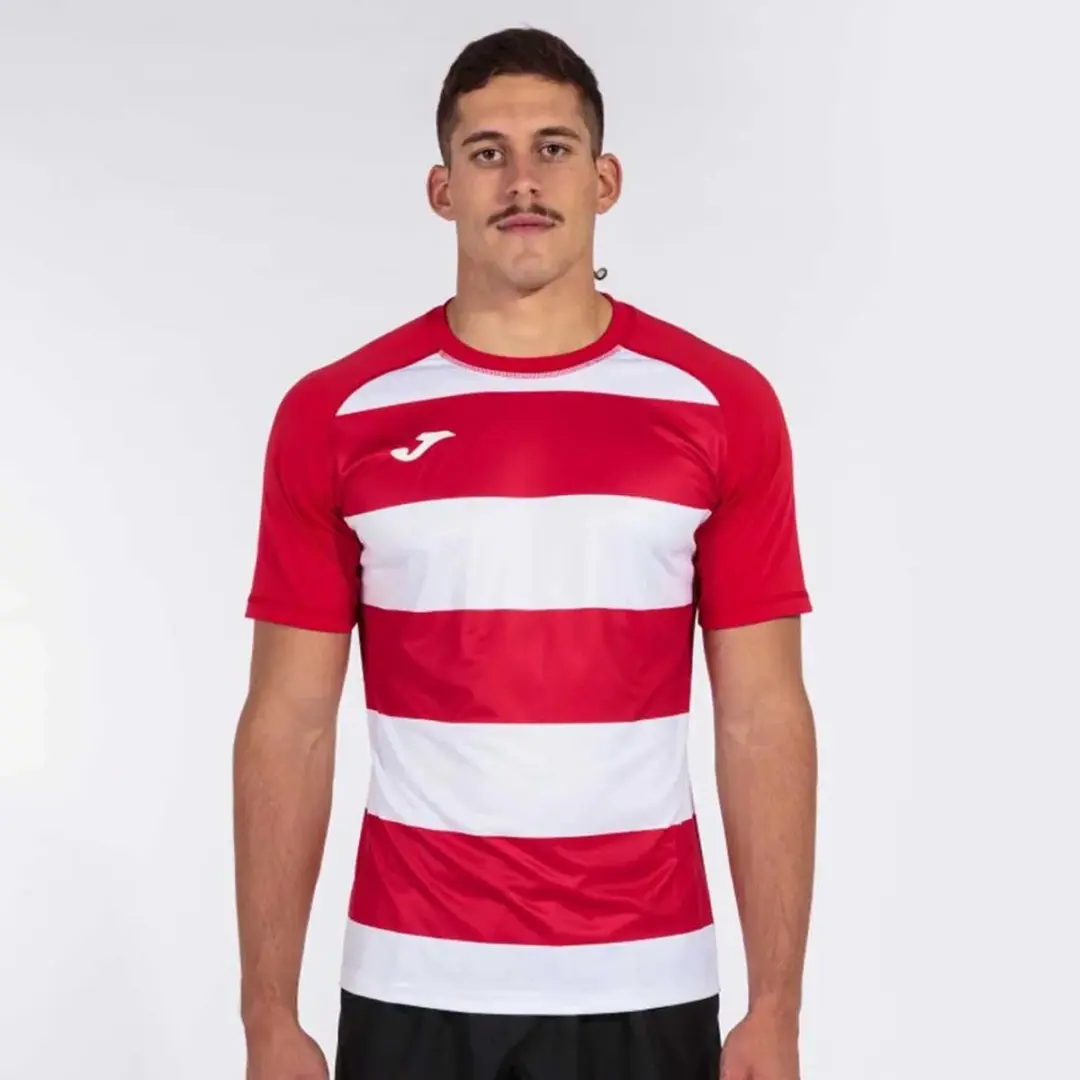 Joma Pro Rugby II T-shirt 3XL - Rood/Wit - afbeelding 4 van 4