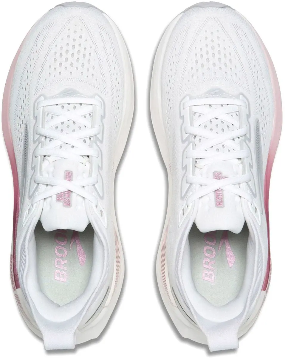 Brooks Glycerin GTS 23 Dames Hardloopschoenen - 40.5 - Wit/Lichtgrijs/Rosa