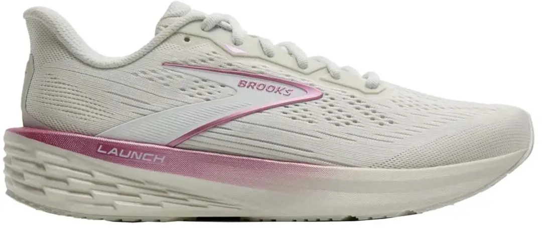 Brooks Launch 12 Hardloopschoenen Dames - 40.5 - Wit/Rozes - afbeelding 2 van 6