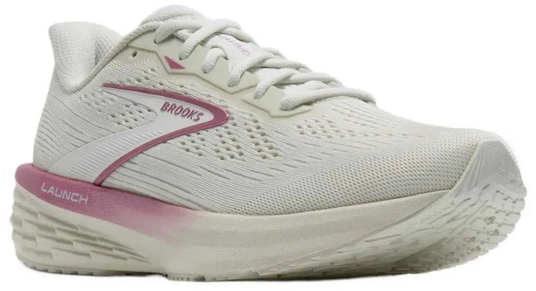 Brooks Launch 12 Hardloopschoenen Dames - 40.5 - Wit/Rozes - afbeelding 3 van 6