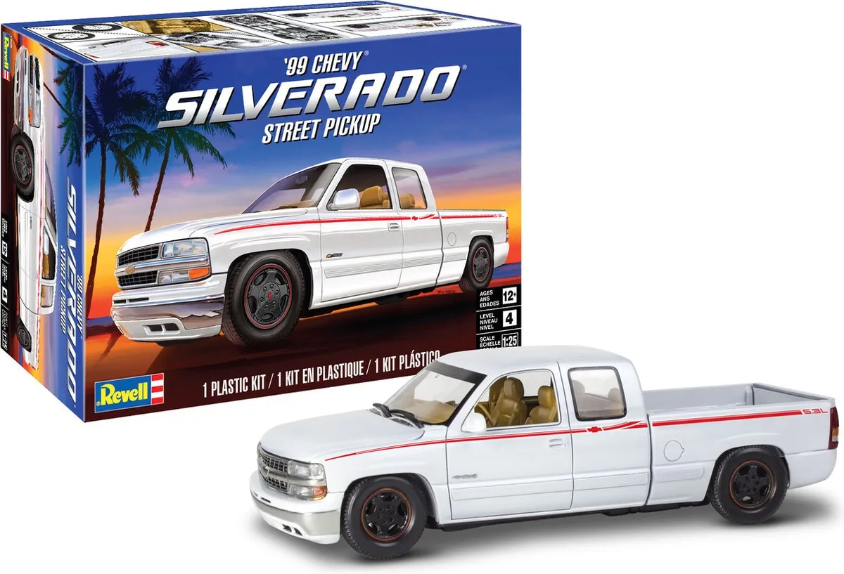 Revell 14538 1999 Chevy Silverado Pickup Modelbouwpakket 1:25