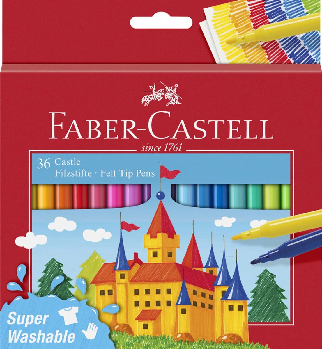 Faber-Castell FC-554202 Viltstiften - 24 Stuks - Multicolor - afbeelding 6 van 6