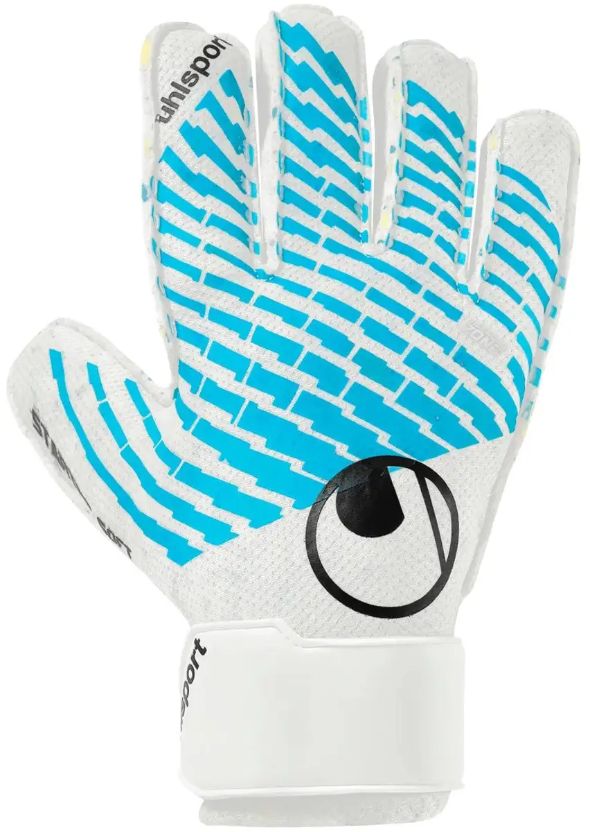 Uhlsport FM Cybertec Starter Soft Keepershandschoenen - Maat 6 - Wit/Lichtblauw/Zwart