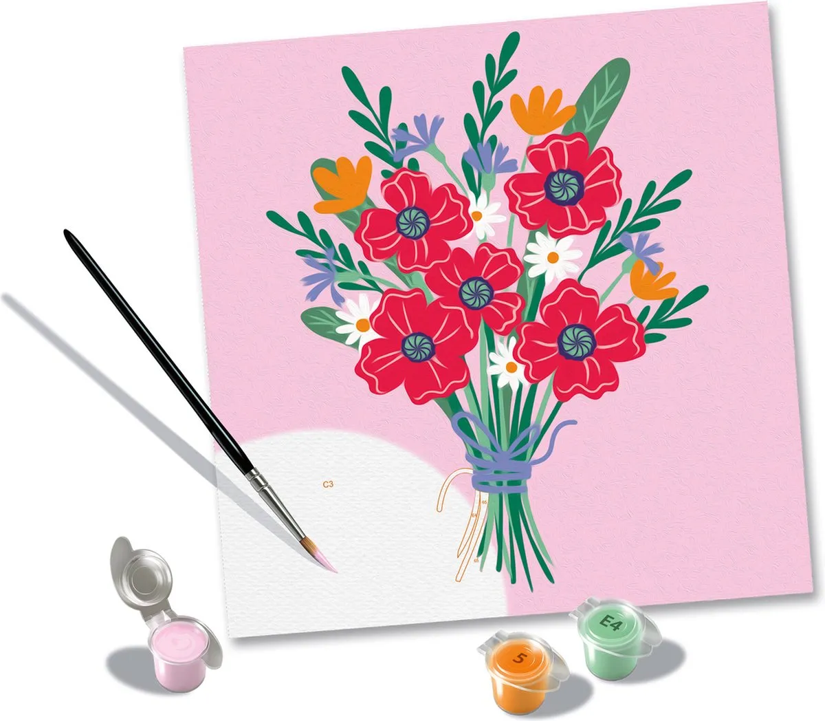 Ravensburger CreArt Poppy Bouquet Schilderen op Nummer - Meerkleurig