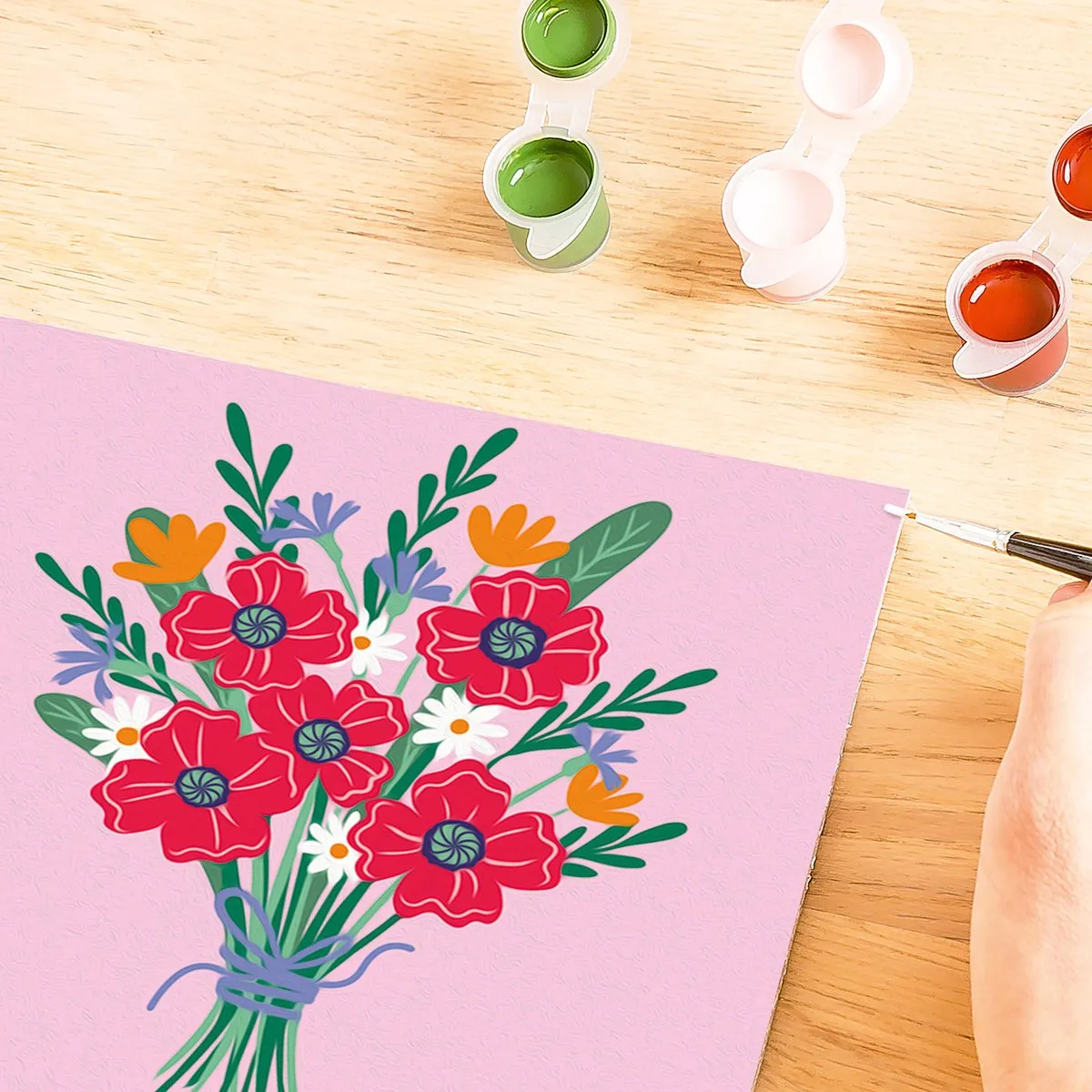 Ravensburger CreArt Poppy Bouquet Schilderen op Nummer - Meerkleurig
