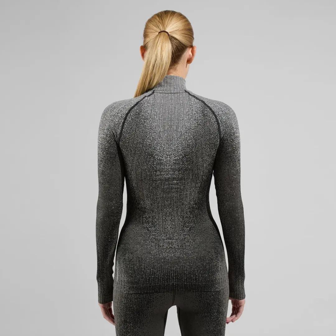 ODLO Blackcomb Eco Half Zip Turtle Neck Dames - S - Grijs - afbeelding 6 van 6