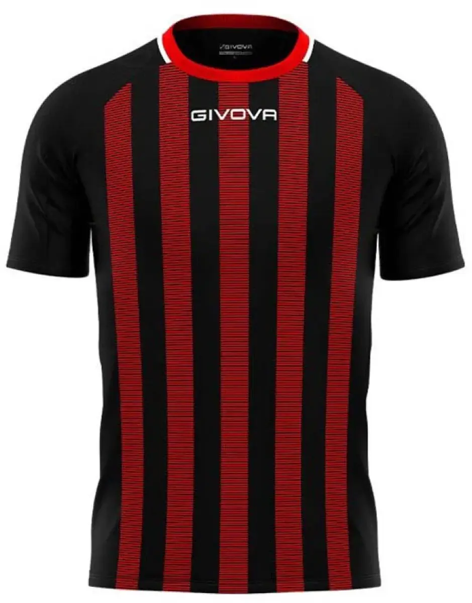 Givova Rugby Sportshirt Zwart-Rood - XL - afbeelding 5 van 5