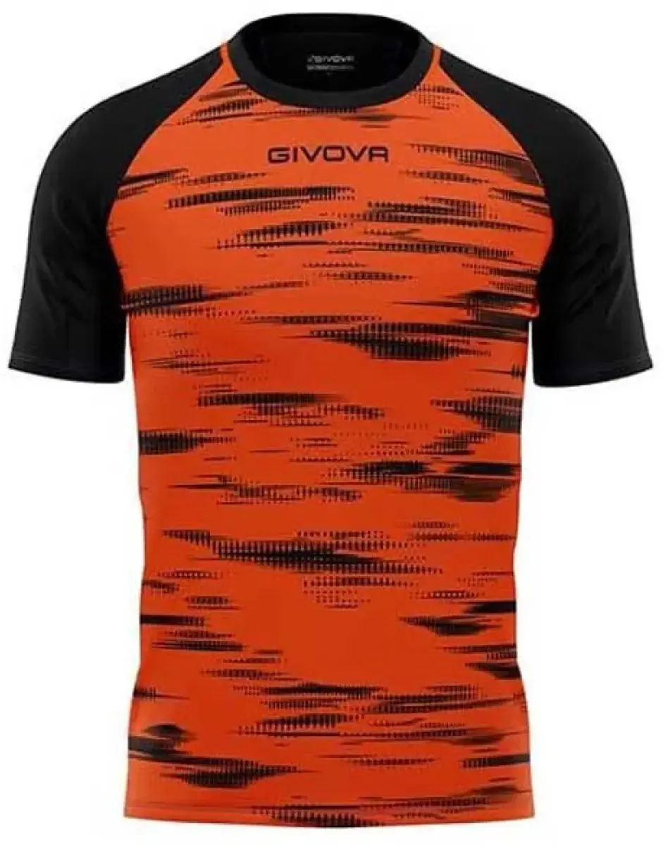 Givova Pixel Sportshirt - XL - Oranje/Zwart