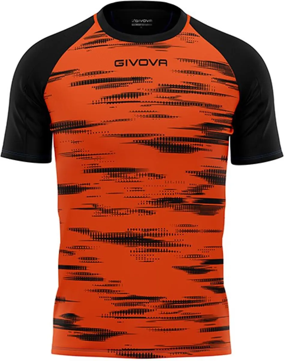 Givova Pixel Sportshirt - XL - Oranje/Zwart