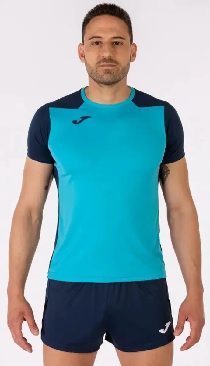 Joma Record II Heren T-shirt - Fluor Turquoise - 2XL