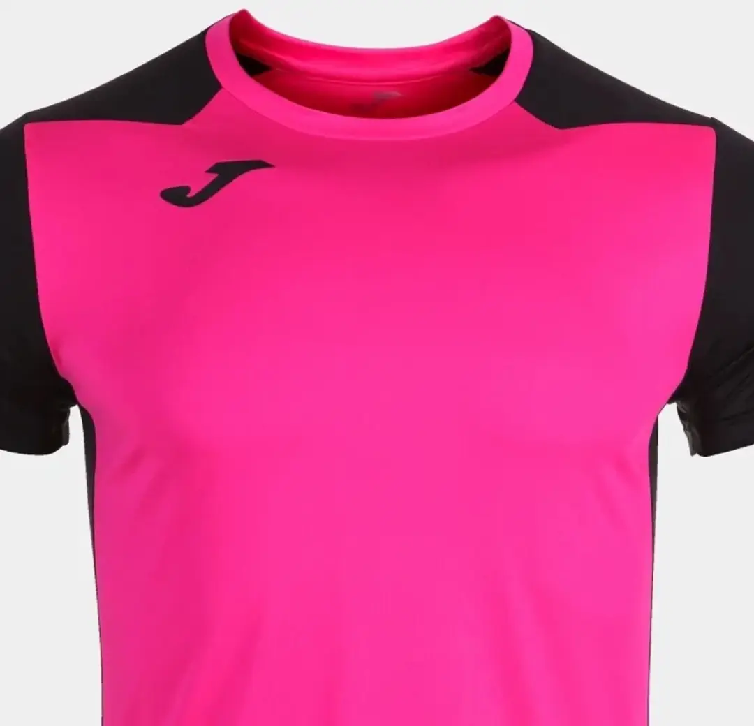 Joma Heren Record II T-shirt - M - Fluorroze/Zwart