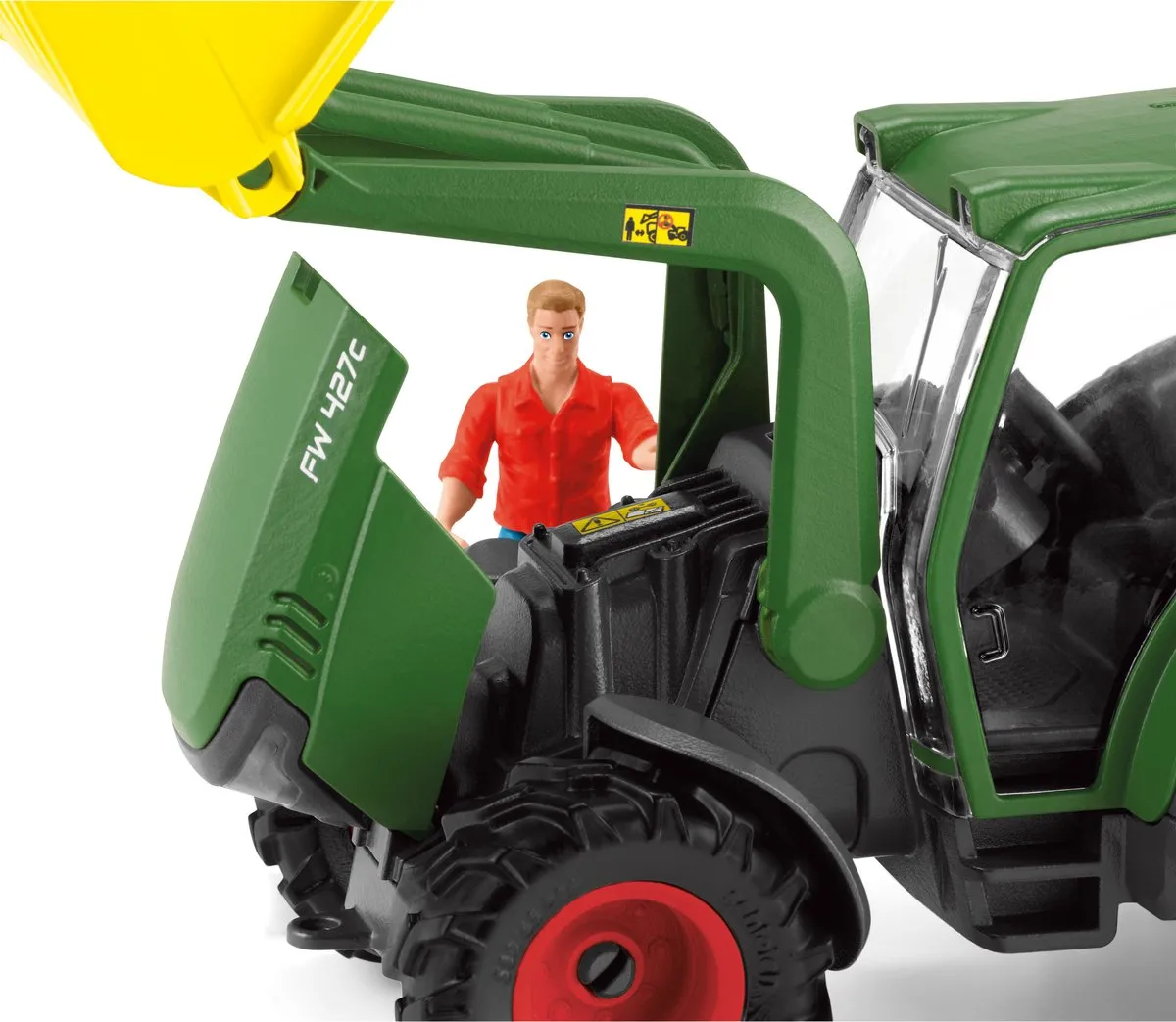 Schleich Farm World Tractor met Aanhanger 42608 - Groen