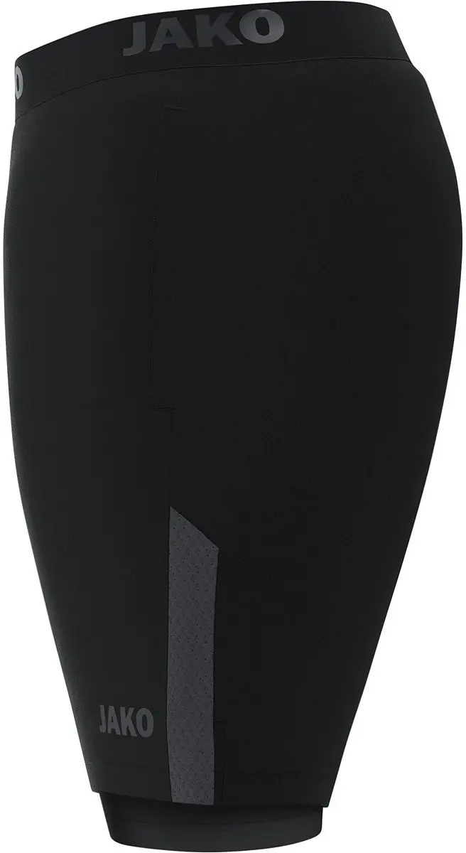 JAKO Power 2-in-1 Short Dames - Maat 36 - Zwart