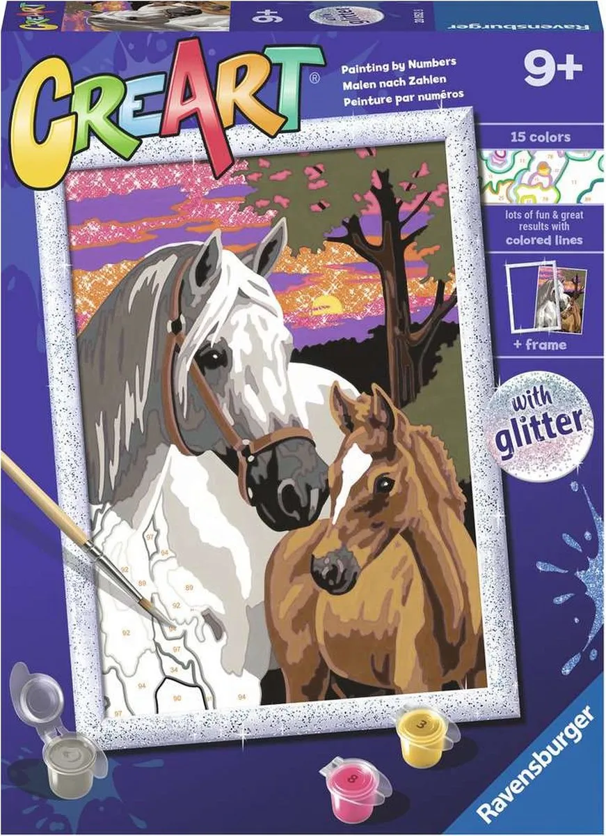 Ravensburger CreArt Sunset Horses Schilderen op nummer - 15 Kleuren