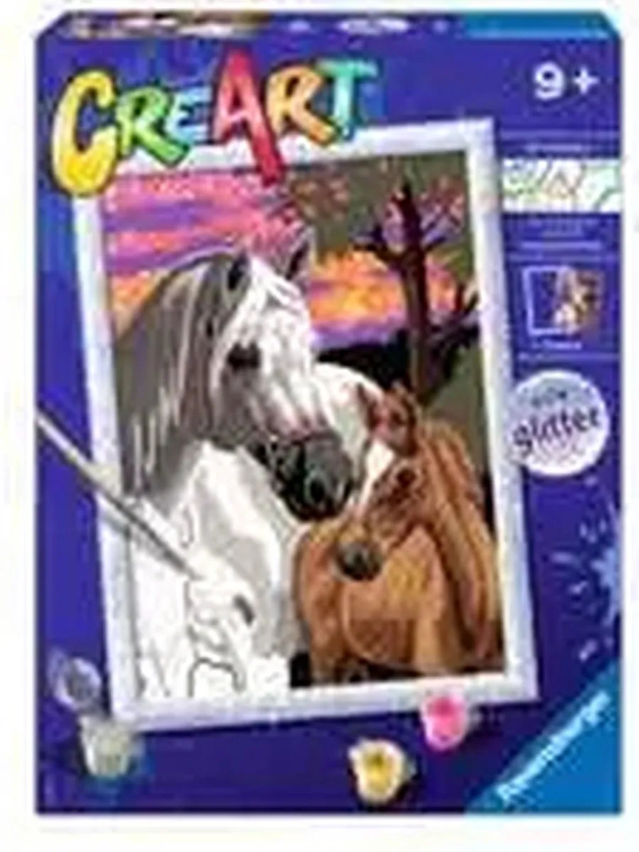 Ravensburger CreArt Sunset Horses Schilderen op nummer - 15 Kleuren - afbeelding 6 van 6