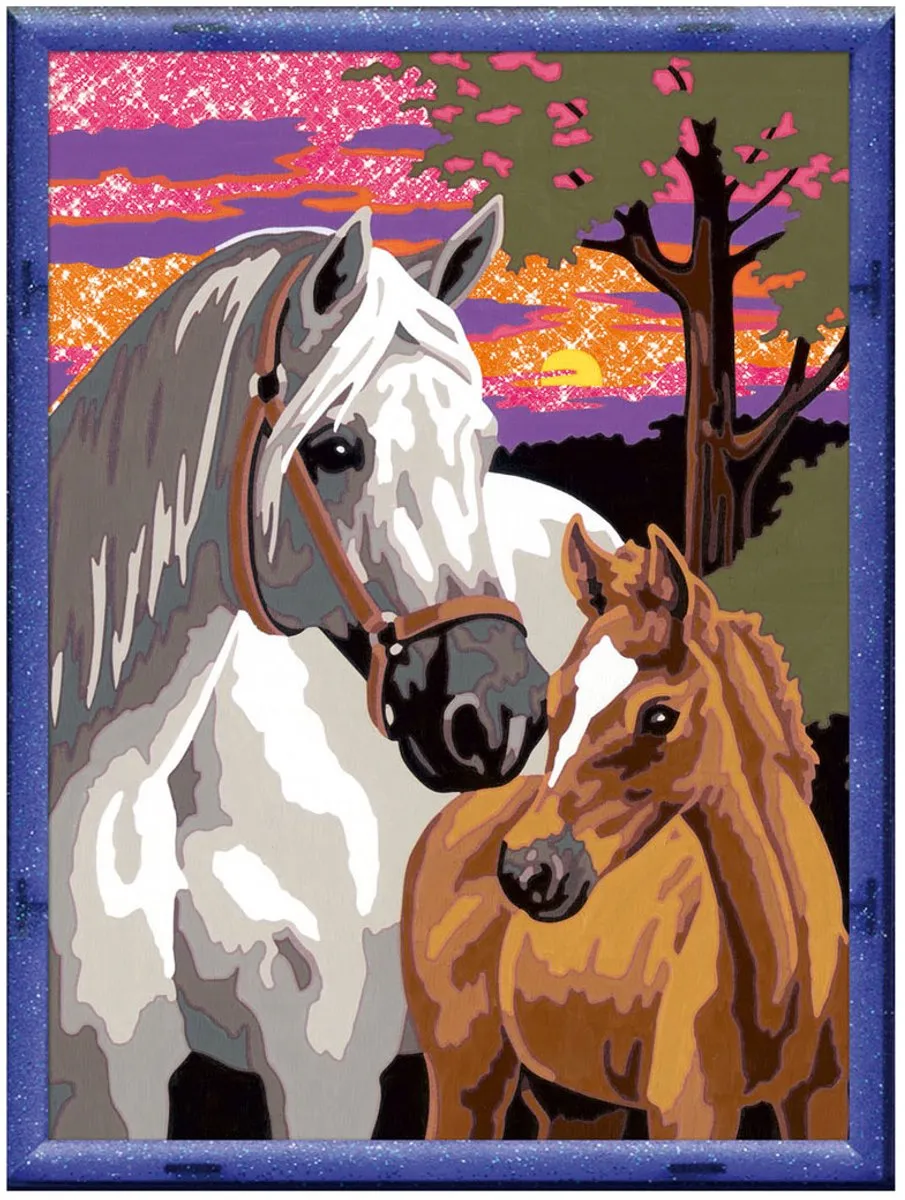 Ravensburger CreArt Sunset Horses Schilderen op nummer - 15 Kleuren