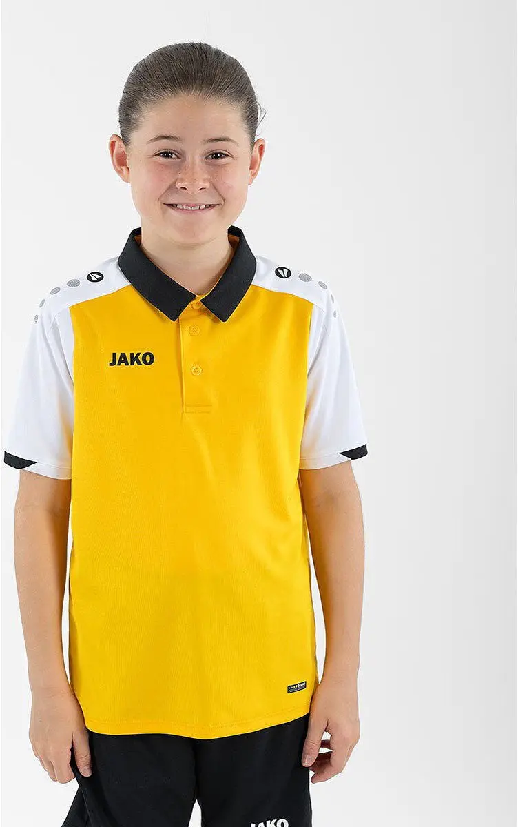 Jako Dynamic Polo Kinderen 140 - Geel/Wit/Zwart