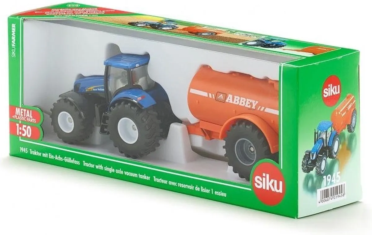 SIKU 1945 New Holland Tractor 1:50 - Blauw/Oranje