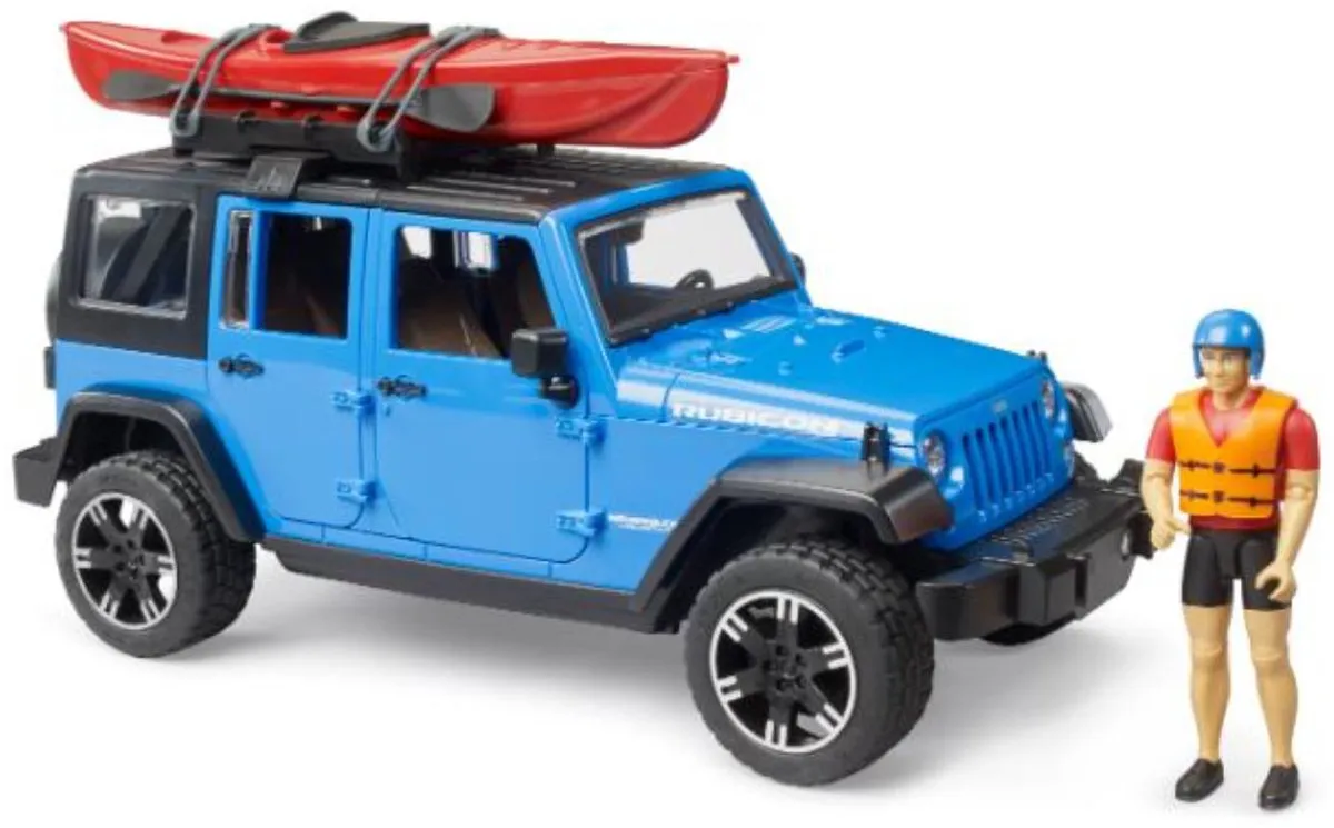 Bruder Jeep Wrangler Rubicon met Kayak 1:16