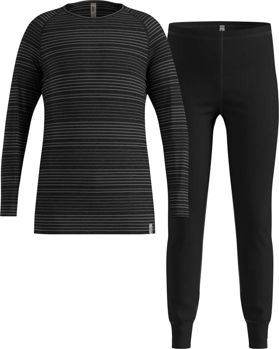 ODLO Active Warm Thermoset Kinderen 140 - Ondergoedset Zwart