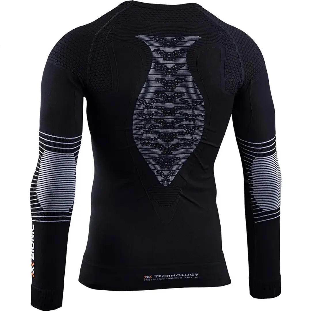 X-Bionic Energizer 4.0 Shirt Lange Mouw Heren - Opaalzwart/Arctisch wit S