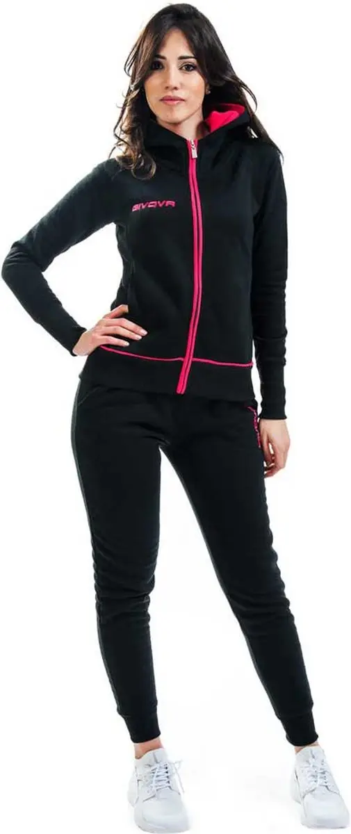Givova King Star Trainingspak M - Zwart/Fuchsia - afbeelding 2 van 3