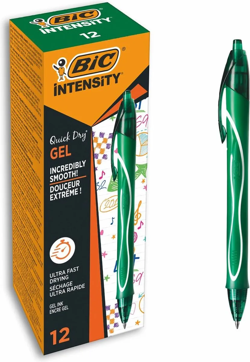 Bic Gel-ocity Quick Dry Groen - 12 Stuks - afbeelding 6 van 6