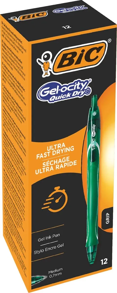 Bic Gel-ocity Quick Dry Groen - 12 Stuks - afbeelding 3 van 6