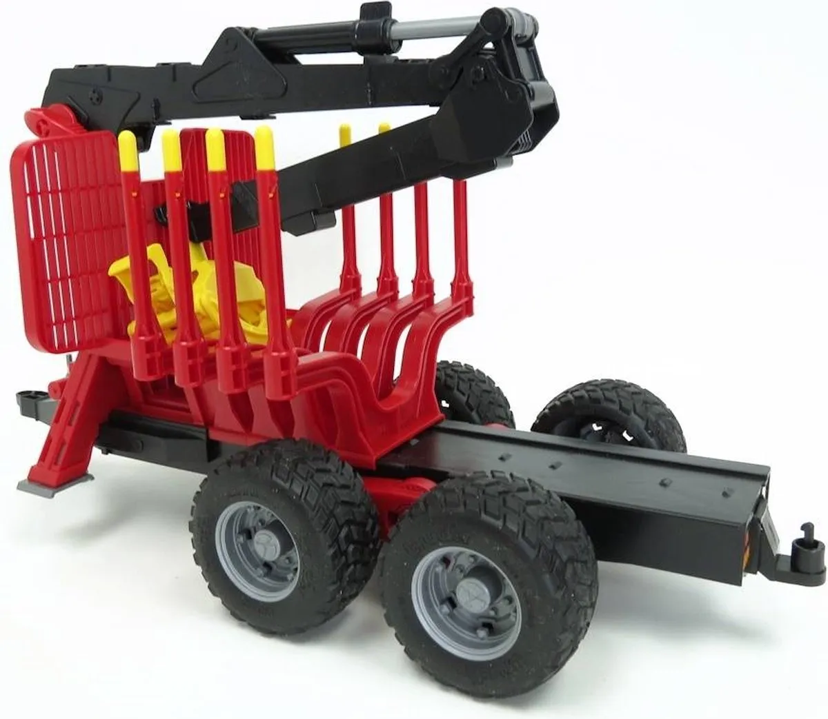 Bruder Forestry Aanhanger 2252 met Laadkraan - Rood