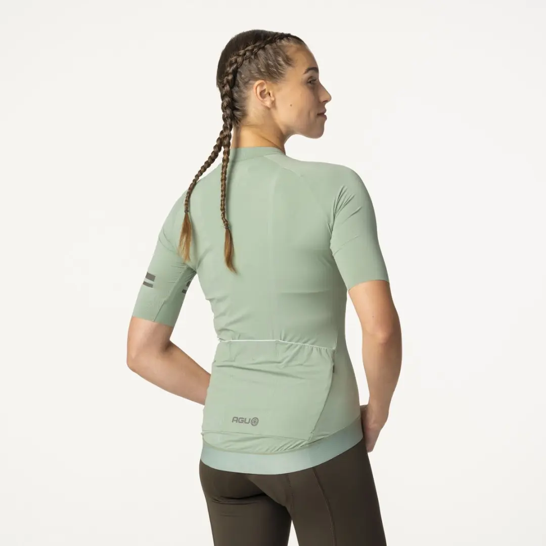 AGU Solid Wielrenshirt Dames - 4-Way Stretch - XL - Groen