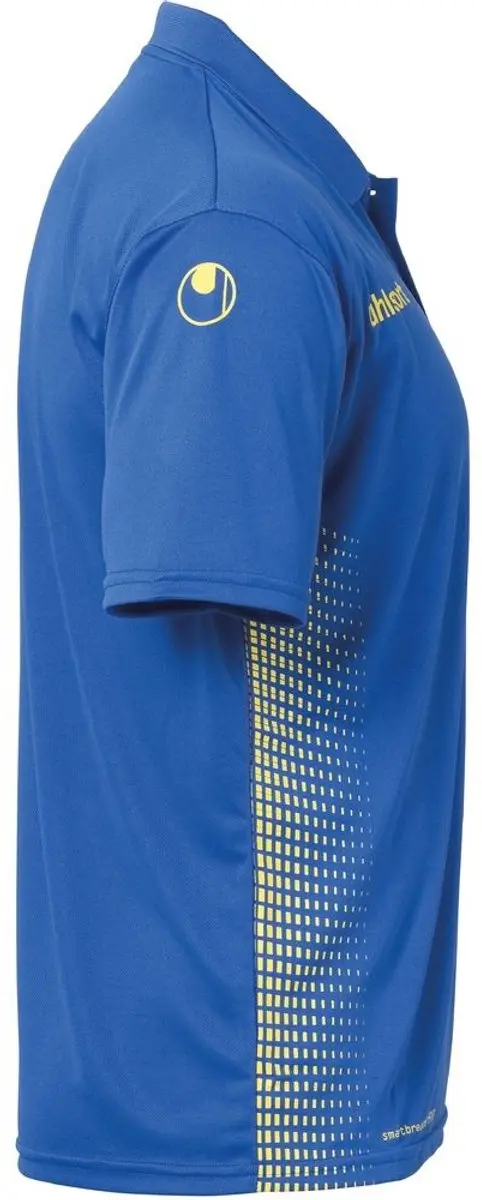 Uhlsport Score Polo Shirt - S - Azuur/Limoen/Geel