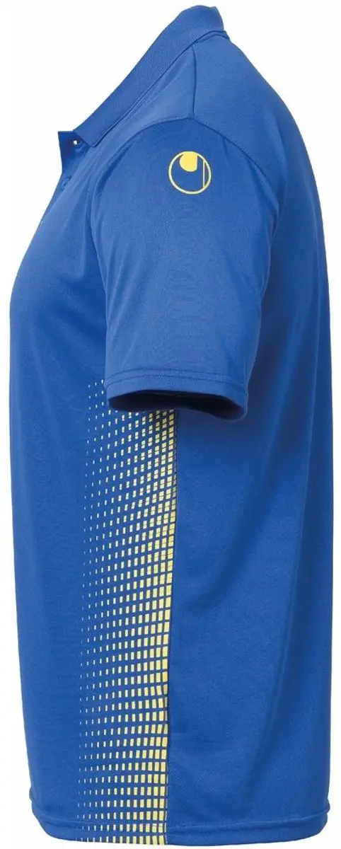 Uhlsport Score Polo Shirt - S - Azuur/Limoen/Geel