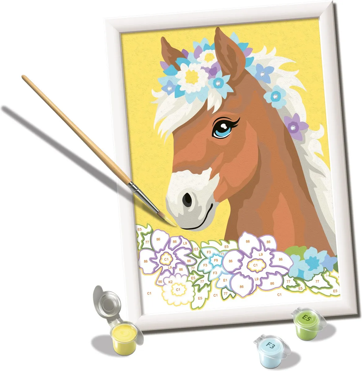 Ravensburger CreArt Horse With Flowers Schilderen op Nummer