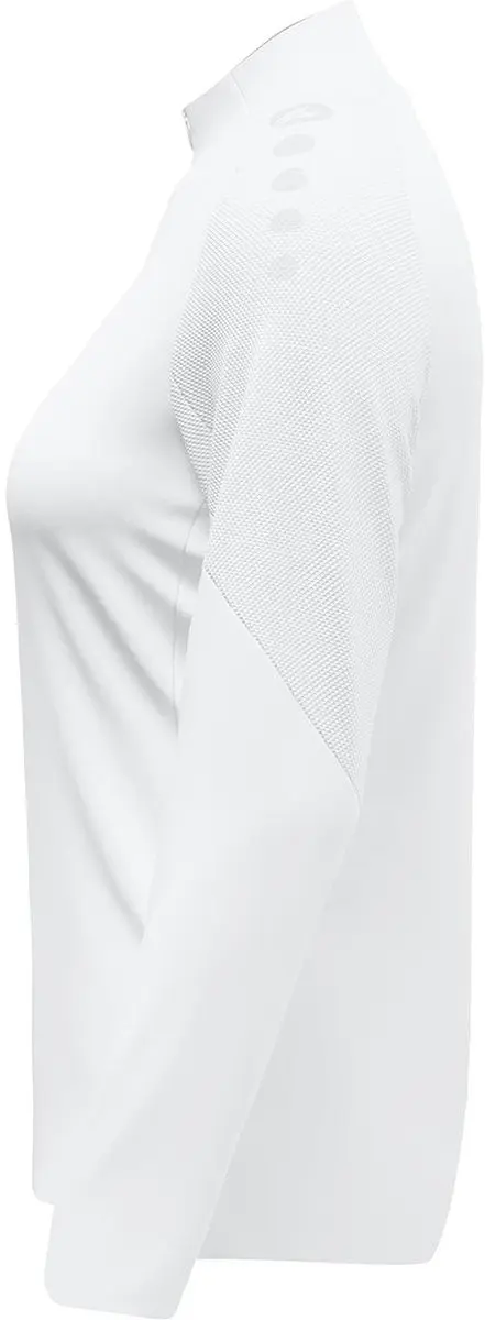 Jako Light Flow Ziptop Dames T-shirt - Wit - Maat S
