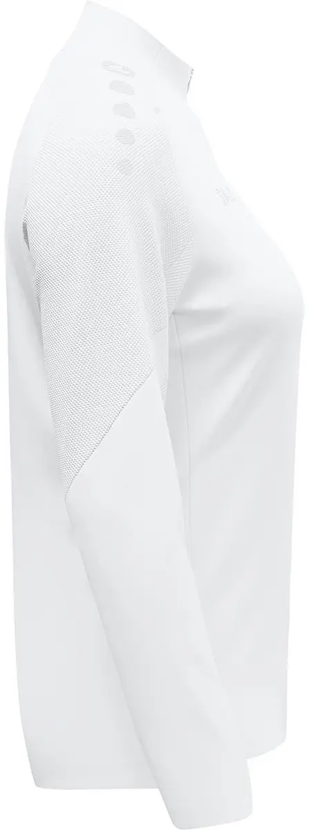 Jako Light Flow Ziptop Dames T-shirt - Wit - Maat S