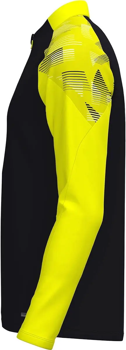 Jako Sonic Ziptop Heren - Zwart/Fluogeel L