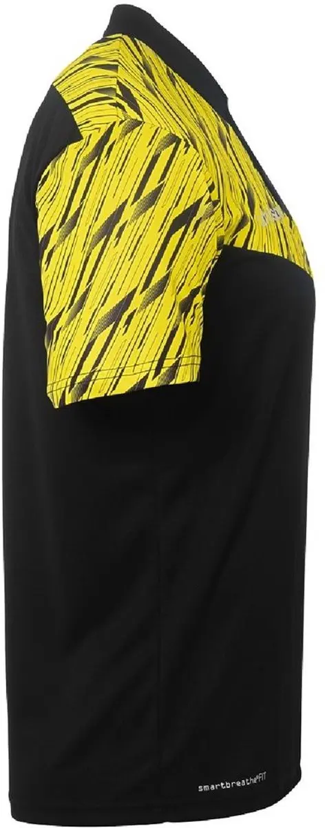 Uhlsport Progressive 28 Poloshirt M - Schwarz/Limonengelb